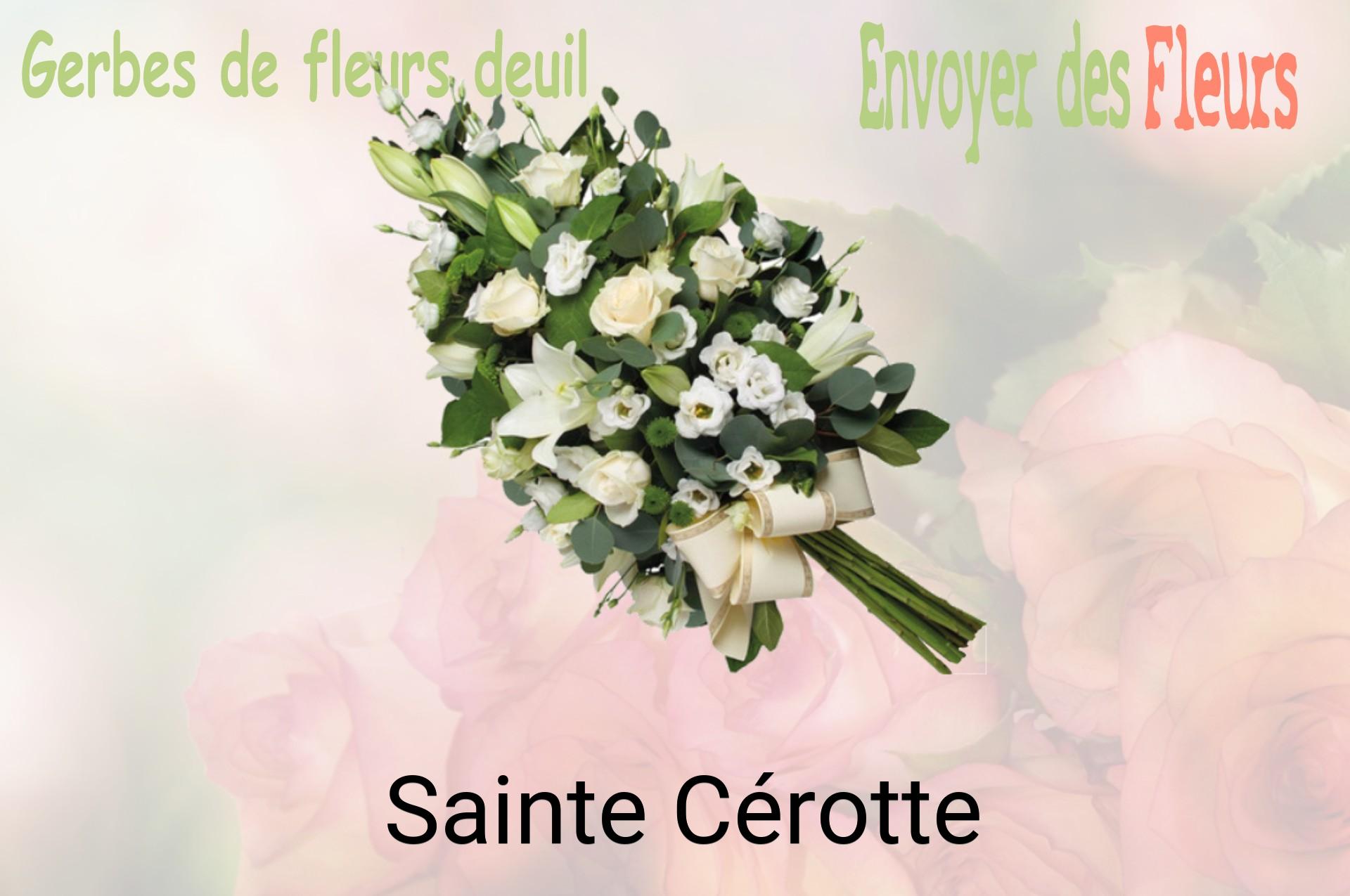 Gerbe de fleurs de deuil livrée à Sainte-Cérotte